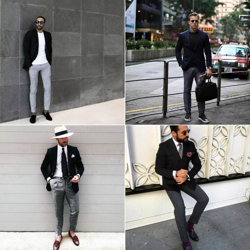 Black Blazer with Grey Pants