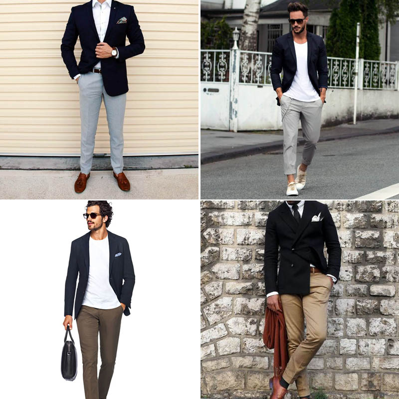 Black Blazer with Khaki Pants